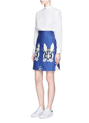 Figure View - Click To Enlarge - HELEN LEE - 'Bad Bunny' jacquard high waist skirt