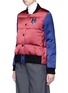 Front View - Click To Enlarge - HELEN LEE - 'Bad Bunny' embroidered puffer bomber jacket