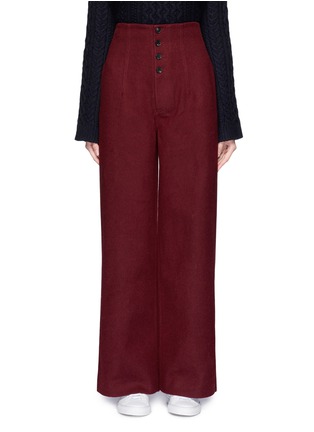 Main View - Click To Enlarge - HELEN LEE - High waist wool blend flared pants