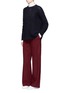 Figure View - Click To Enlarge - HELEN LEE - High waist wool blend flared pants