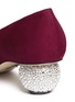 Detail View - Click To Enlarge - PAUL ANDREW - 'Ankara' Swarovski crystal pavé heel suede pumps