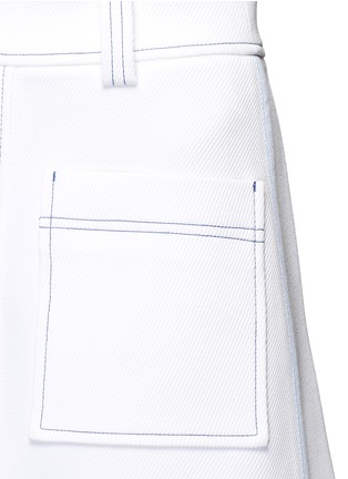 Detail View - Click To Enlarge - COMME MOI - Patch pocket twill midi skirt