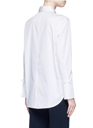 Back View - Click To Enlarge - COMME MOI - Stud patch pocket cotton shirt