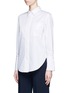 Front View - Click To Enlarge - COMME MOI - Stud patch pocket cotton shirt