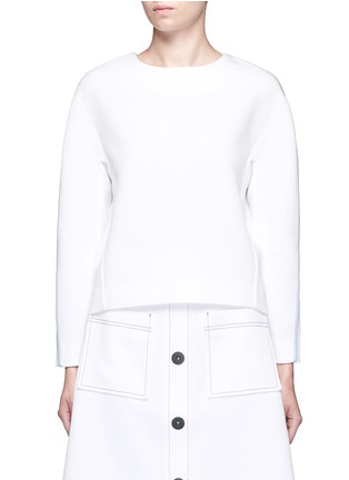 Main View - Click To Enlarge - COMME MOI - Contrast seam twill top