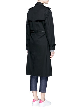 Back View - Click To Enlarge - VALENTINO GARAVANI - 'Rockstud Untitled 01' cotton trench coat