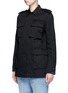 Front View - Click To Enlarge - VALENTINO GARAVANI - 'Rockstud Untitled 03' cotton gabardine field jacket