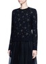 Front View - Click To Enlarge - VALENTINO GARAVANI - Star embroidered virgin wool-cashmere sweater