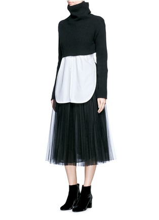 Figure View - Click To Enlarge - VALENTINO GARAVANI - Layered tulle skirt