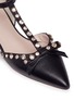 Detail View - Click To Enlarge - KATE SPADE - 'Becca' jewelled bow T-strap leather flats