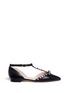 Main View - Click To Enlarge - KATE SPADE - 'Becca' jewelled bow T-strap leather flats