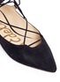 Detail View - Click To Enlarge - SAM EDELMAN - 'Rosie' lace-up suede skimmer flats