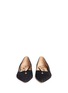 Front View - Click To Enlarge - SAM EDELMAN - 'Ruby' keyhole vamp suede skimmer flats
