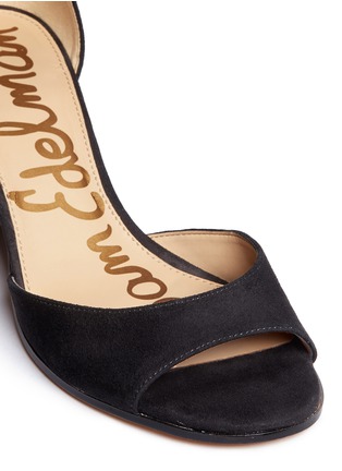Detail View - Click To Enlarge - SAM EDELMAN - 'Susie' block heel ankle strap suede sandals