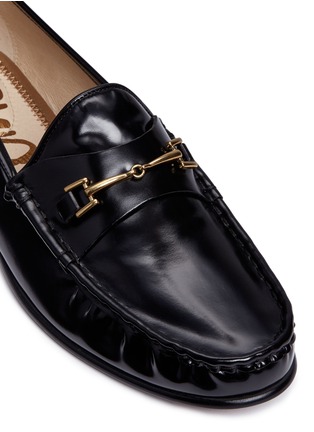 Detail View - Click To Enlarge - SAM EDELMAN - 'Talia' metal link leather loafers