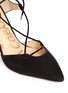 Detail View - Click To Enlarge - SAM EDELMAN - 'Taylor' lace-up suede and leather pumps