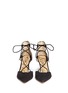 Front View - Click To Enlarge - SAM EDELMAN - 'Taylor' lace-up suede and leather pumps