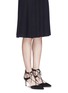 Figure View - Click To Enlarge - SAM EDELMAN - 'Taylor' lace-up suede and leather pumps