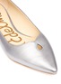 Detail View - Click To Enlarge - SAM EDELMAN - 'Ruby' keyhole vamp metallic leather flats