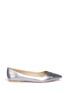 Main View - Click To Enlarge - SAM EDELMAN - 'Ruby' keyhole vamp metallic leather flats