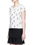 Front View - Click To Enlarge - ALICE & OLIVIA - 'Robin' pineapple embellished T-shirt