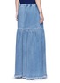 Back View - Click To Enlarge - CHLOÉ - Frayed hem denim maxi skirt