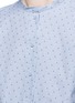 Detail View - Click To Enlarge - PORTS 1961 - Draped fil coupé panel floral print poplin shirt