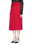 Front View - Click To Enlarge - LANVIN - Draped sash textured skirt