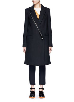 Main View - Click To Enlarge - STELLA MCCARTNEY - Falabella chain wool blend melton overcoat