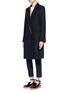 Figure View - Click To Enlarge - STELLA MCCARTNEY - Falabella chain wool blend melton overcoat