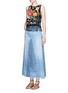 Figure View - Click To Enlarge - ALICE & OLIVIA - 'Clarice' floral embroidery fringe chiffon top