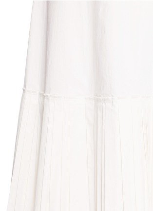 Detail View - Click To Enlarge - THEORY - 'Minkar' pleat hem wrap waist poplin dress