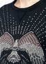 Detail View - Click To Enlarge - VALENTINO GARAVANI - Embellished eagle terry raw edge sweatshirt
