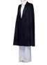 Front View - Click To Enlarge - STELLA MCCARTNEY - 'Becker' wool blend melton tuxedo cape coat