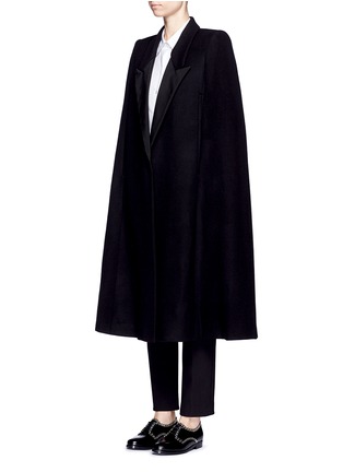Figure View - Click To Enlarge - STELLA MCCARTNEY - 'Becker' wool blend melton tuxedo cape coat