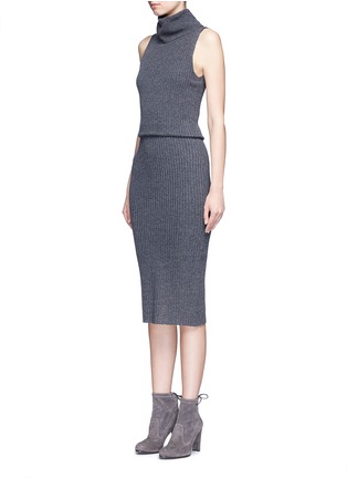 Front View - Click To Enlarge - ALICE & OLIVIA - 'Arra' rib knit turtleneck dress