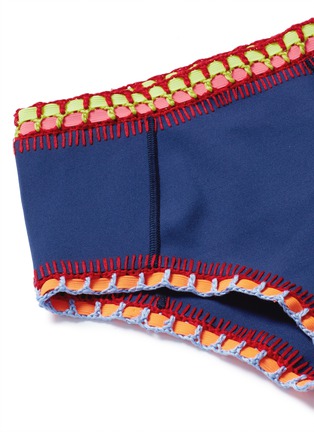 Detail View - Click To Enlarge - KIINI - 'Tasmin' crochet trim high waist bikini bottoms