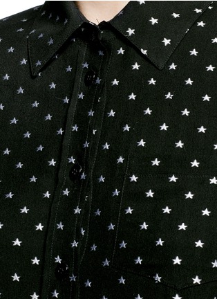 Detail View - Click To Enlarge - GIVENCHY - Star jacquard silk blend shirt