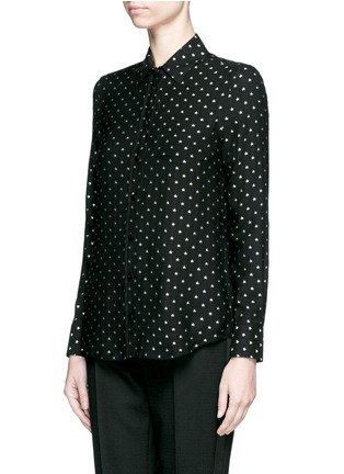 Front View - Click To Enlarge - GIVENCHY - Star jacquard silk blend shirt