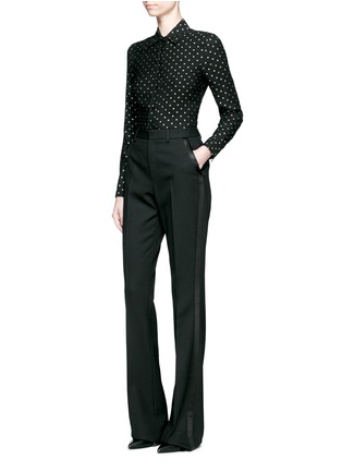Figure View - Click To Enlarge - GIVENCHY - Star jacquard silk blend shirt
