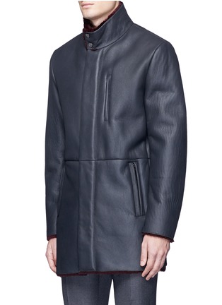 Front View - Click To Enlarge - ARMANI COLLEZIONI - Shearling coat