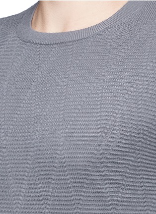 Detail View - Click To Enlarge - ARMANI COLLEZIONI - Diamond motif sweater