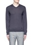 Main View - Click To Enlarge - ARMANI COLLEZIONI - V-neck wool sweater