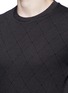 Detail View - Click To Enlarge - ARMANI COLLEZIONI - Diamond jacquard slim fit sweater