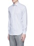 Front View - Click To Enlarge - ARMANI COLLEZIONI - Slim fit check cotton shirt