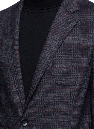 Detail View - Click To Enlarge - ARMANI COLLEZIONI - Glen plaid soft wool blazer