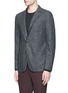 Front View - Click To Enlarge - ARMANI COLLEZIONI - Dot print felted soft blazer