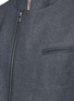 Detail View - Click To Enlarge - ARMANI COLLEZIONI - Nehru collar bonded wool blouson jacket