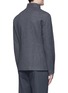 Back View - Click To Enlarge - ARMANI COLLEZIONI - Nehru collar bonded wool blouson jacket