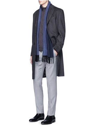 Figure View - Click To Enlarge - ARMANI COLLEZIONI - 'G-Line' wool flannel coat